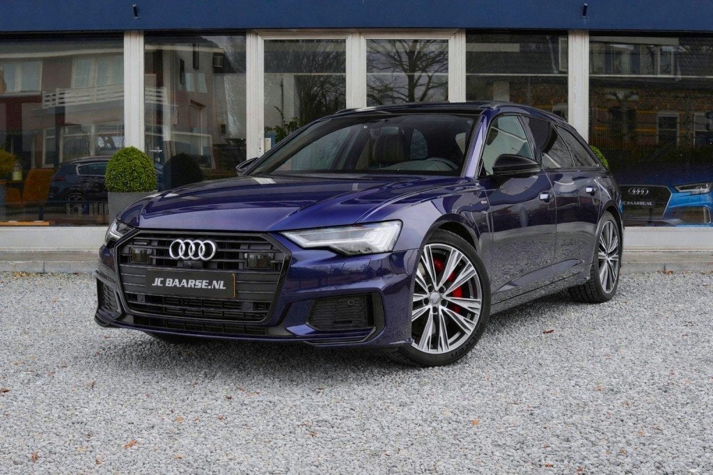 Audi A6 55 TFSI E QUATTRO S-LINE/PANO/MATRIX/360/20 INCH, 53 km, Gebruikt, Blauw, Plug-in hybride