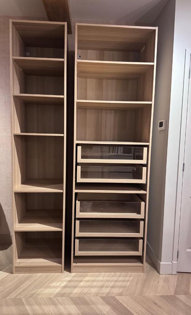 Pax Ikea 50 + 75 cm zonder deuren, Ophalen, 200 cm of meer, 50 tot 100 cm, Zo goed als nieuw