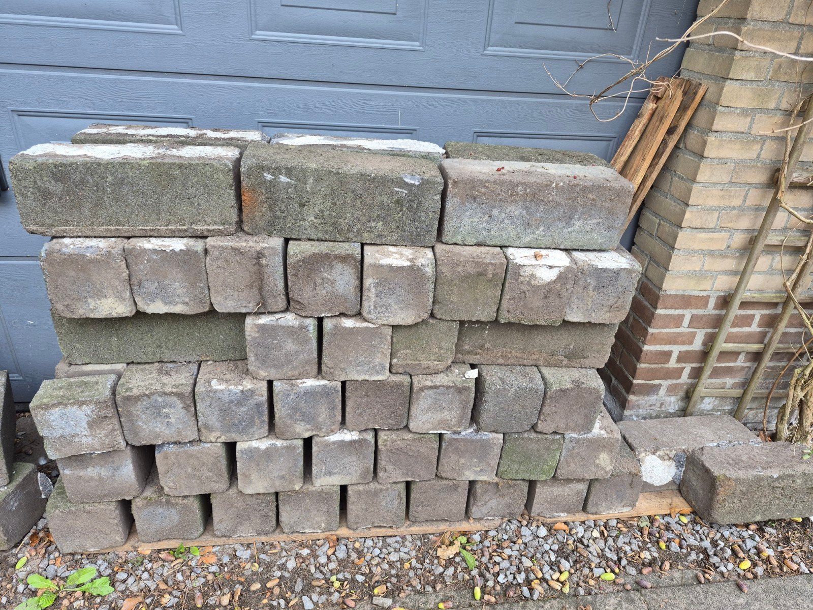 Border blokken gratis af te halen, Tuin en Terras, Tegels en Klinkers, Ophalen, Gebruikt, Beton, Overige typen