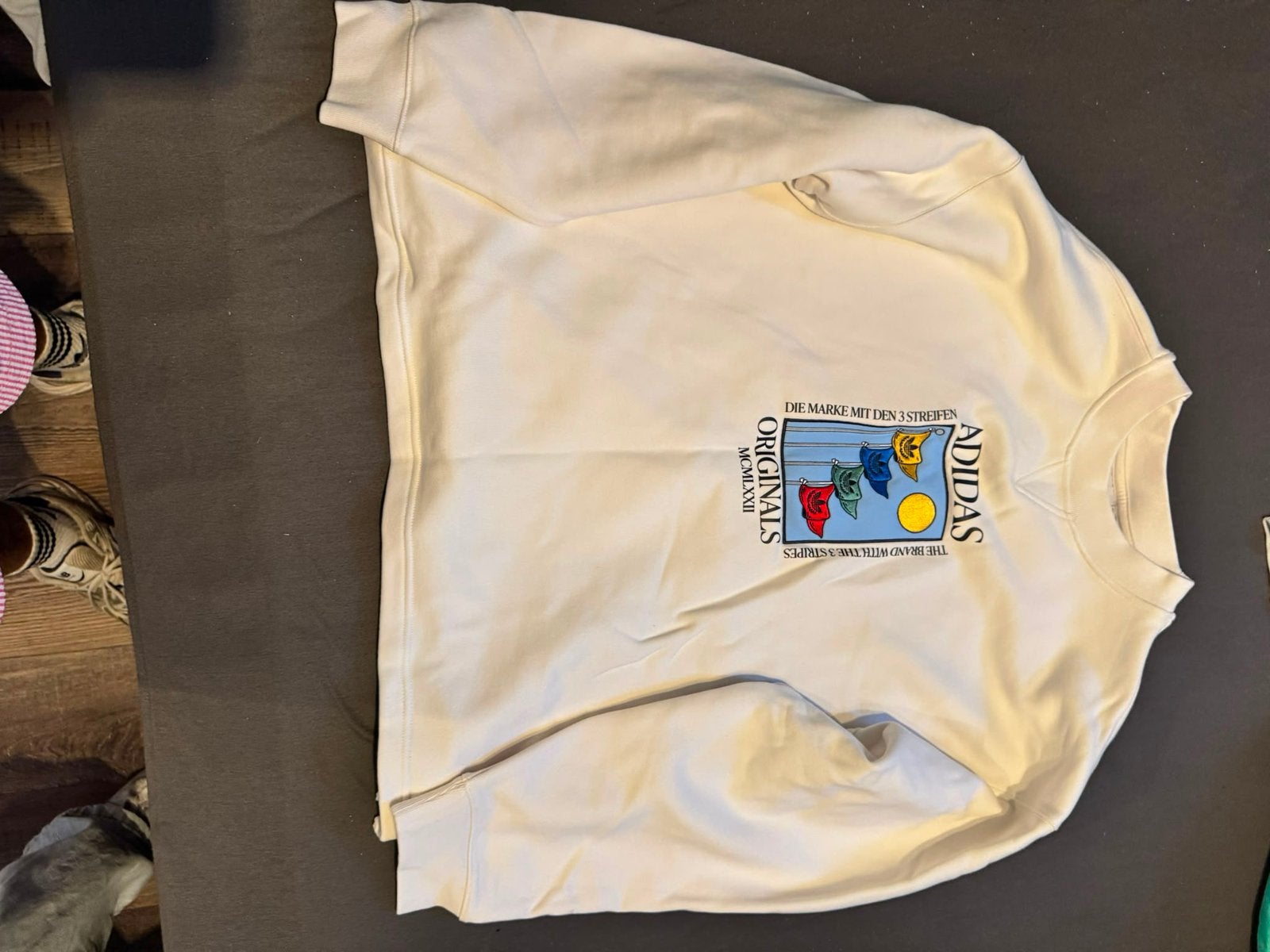 Adidas Originals Sweater – Crème/Wit (Maat M), Ophalen of Verzenden, Zo goed als nieuw, Wit