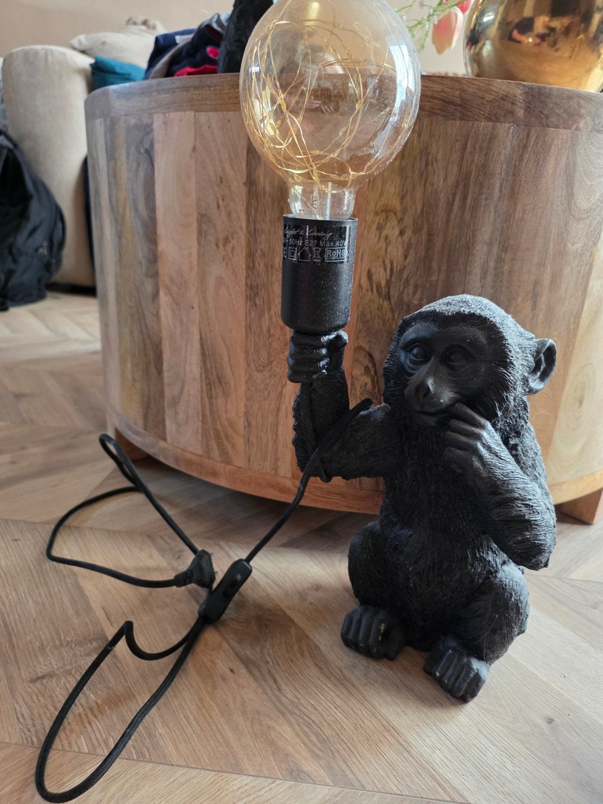Lamp aap Zwart, Huis en Inrichting, Lampen | Tafellampen, Zwart, Ophalen
