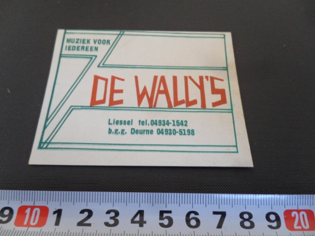 sticker Liessel Deurne  DE WALLY'S muziek voor iedereen *, Ophalen, Zo goed als nieuw