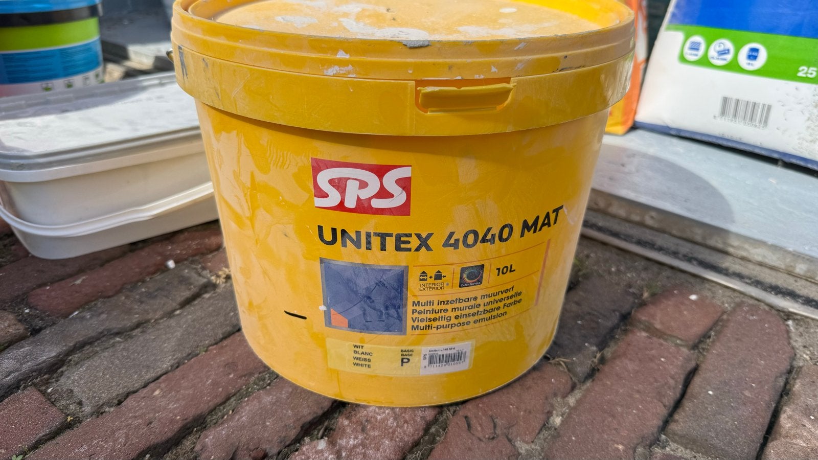 SPS Unitex 4040 Mat Muurverf- 10L (gedeeltelijk gebruikt), Ophalen, Gebruikt