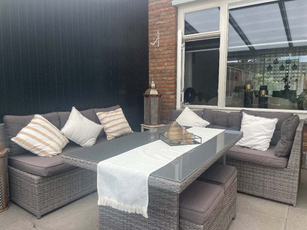 Tuinset lounge, Ophalen, Bank, Teakhout, Loungeset