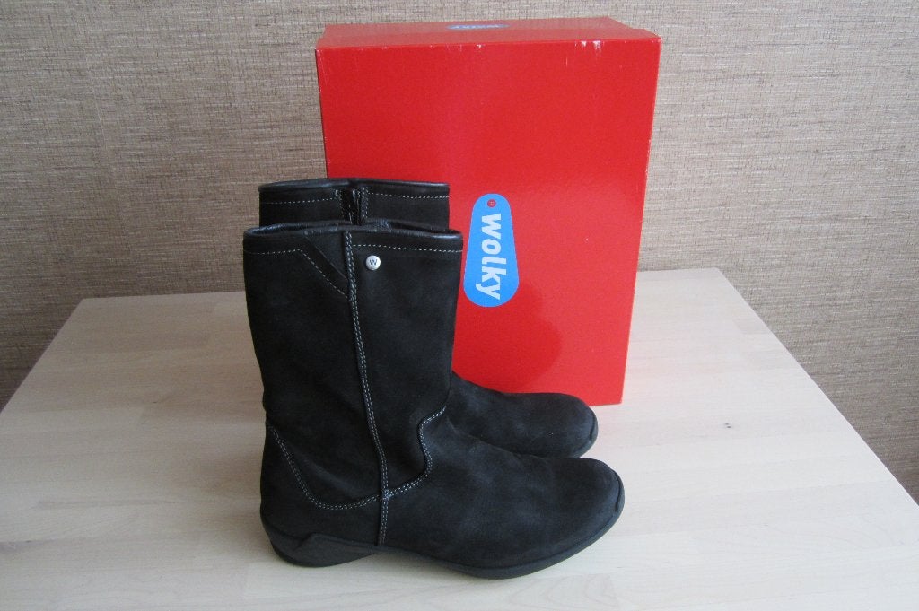Wolky suede laars zwart - maat 40, Wolky, Zwart, Lage of Enkellaarzen, Ophalen of Verzenden