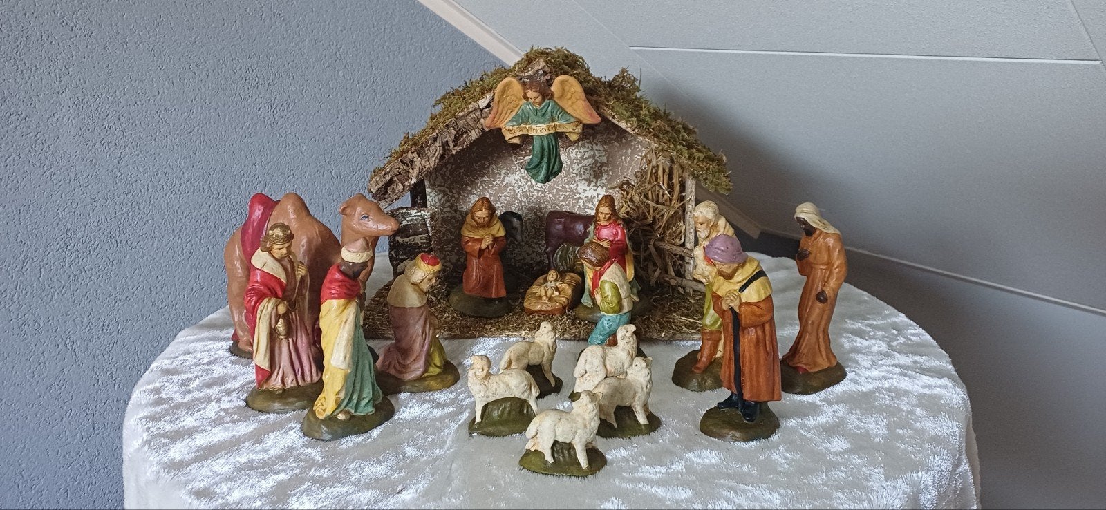 Complete Kerststal met Beeldjes - Religieuze Decora, Verzamelen, Ophalen, Gebruikt, Beeld(je), Christendom | Katholiek