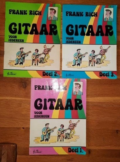 lesboeken gitaar-Frank Rich Gitaar voor iedereen 1,2,3-LEUK!, Overige genres, Les of Cursus, Ophalen of Verzenden, Gitaar