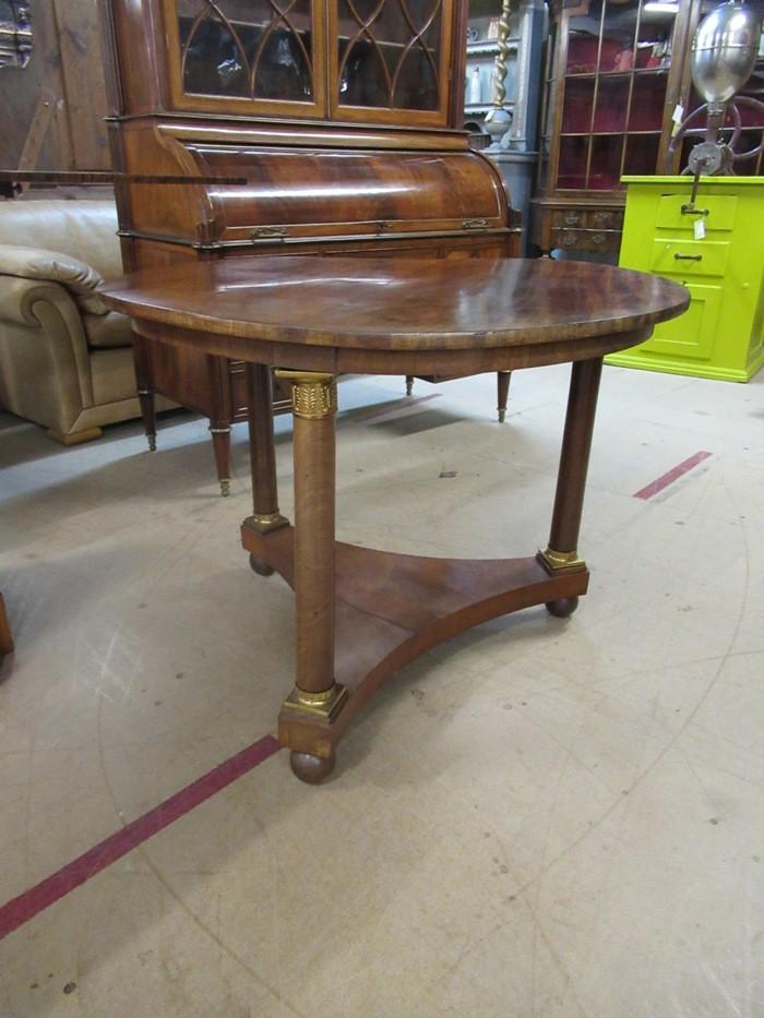 Oer 09299 ANTIEKE mahonie ronde Empire tafel (1810-1820), Antiek en Kunst, Ophalen