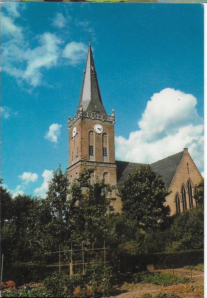 Y104 ongelopen ansichtkaart heerde nederlands hervormde kerk, Ophalen of Verzenden, 1980 tot heden, Ongelopen