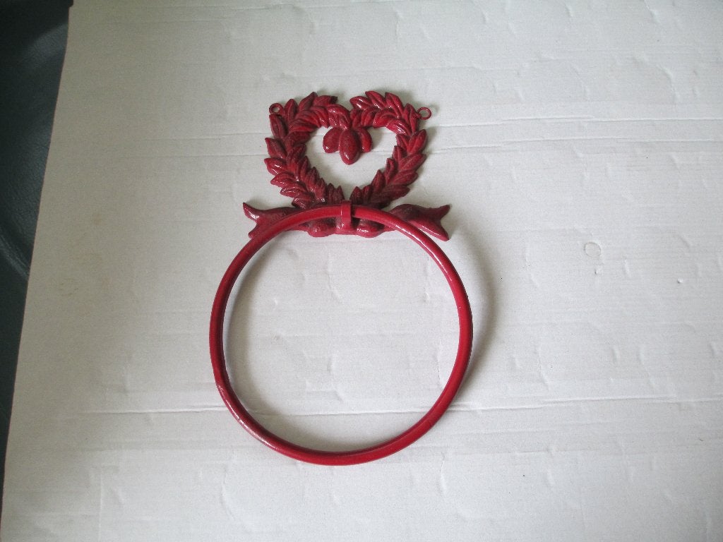 decoratieve ijzeren deurhanger, Ophalen of Verzenden, Gebruikt, Rood, Metaal