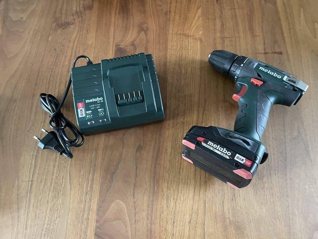Metabo BS18 schroef/boormachine in L-Box, Ophalen of Verzenden, Zo goed als nieuw, Boormachine, Variabele snelheid
