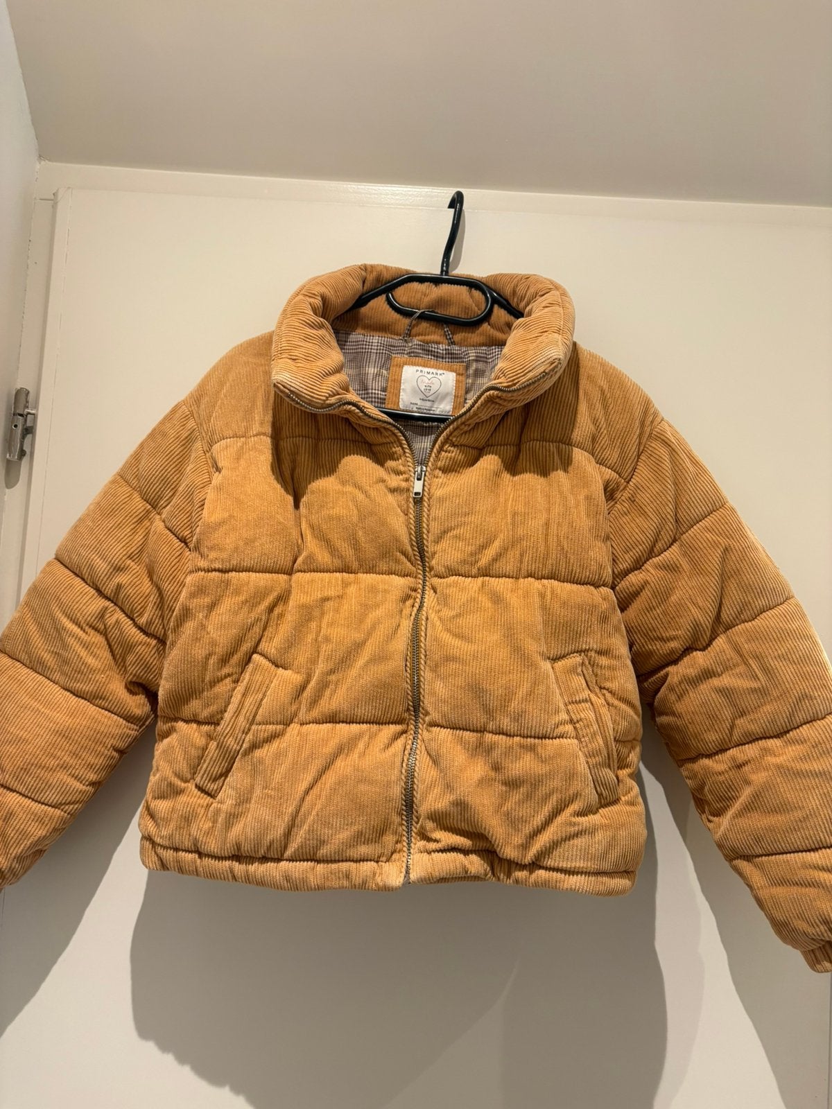 Primark ribstof winterjas 146/152, Ophalen of Verzenden, Zo goed als nieuw, Meisje, Jas