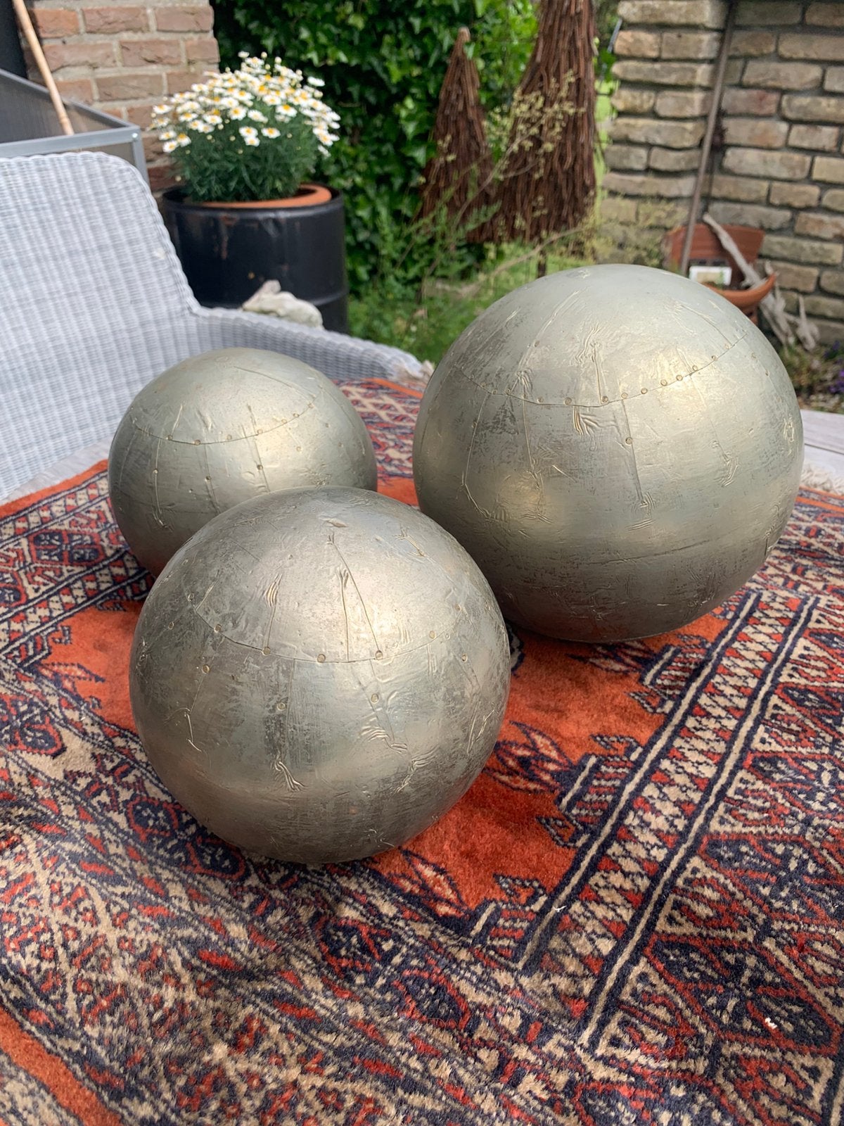 Metalen ballen, Ophalen of Verzenden, Zo goed als nieuw, Metaal, Grijs