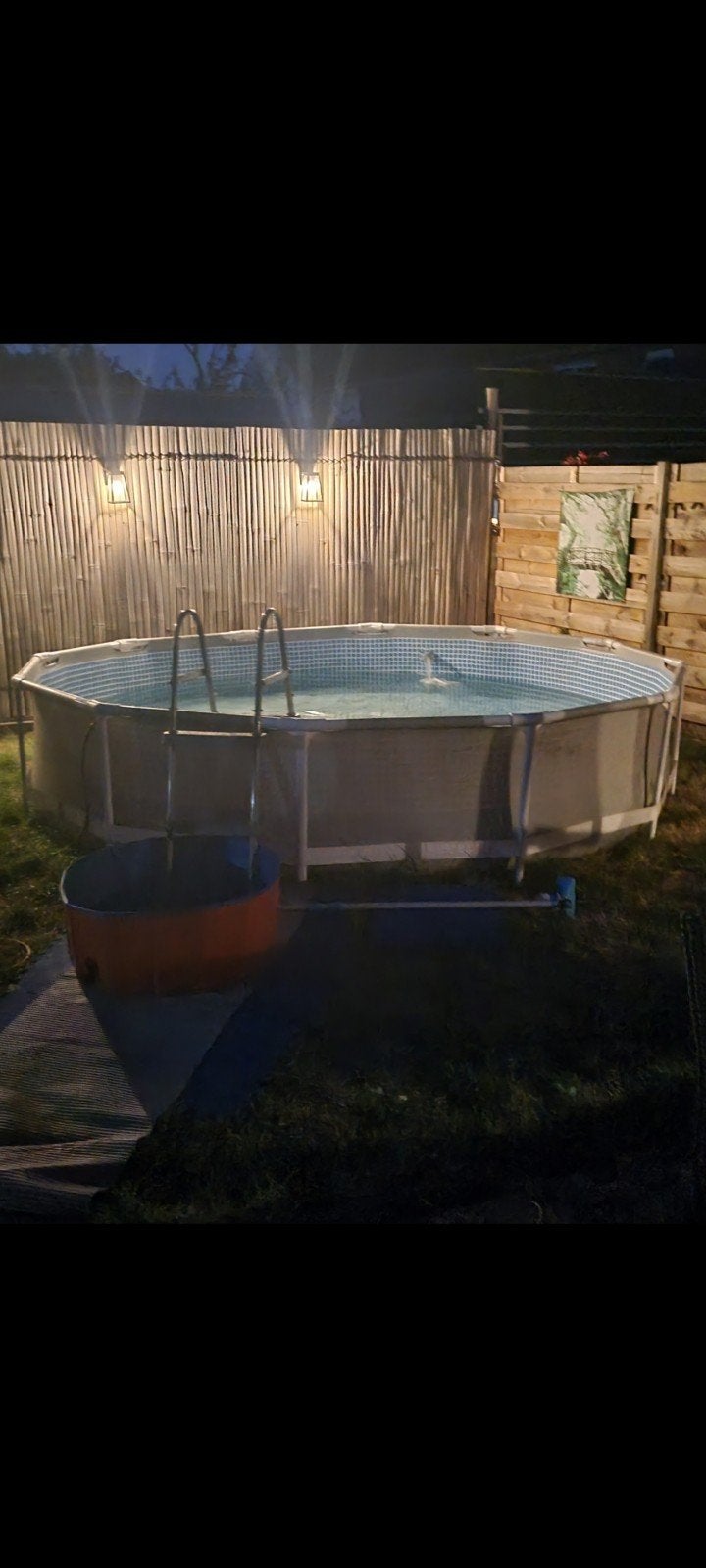 zwembad 3.60m diep 85cm met pomp, verwarming en afdekzei, Ophalen, Gebruikt