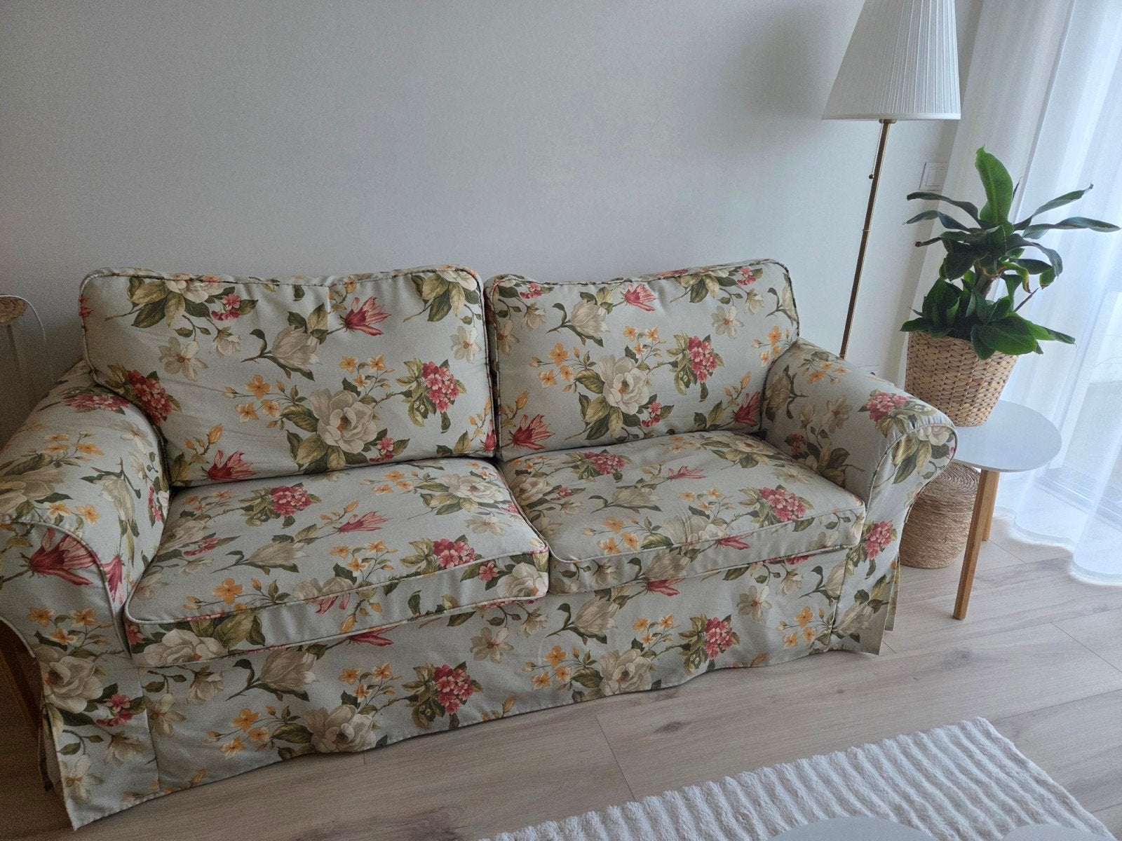 Ektorp 2.5 zits met bloemen hoes, Ophalen, Gebruikt, 150 tot 200 cm, Tweepersoons