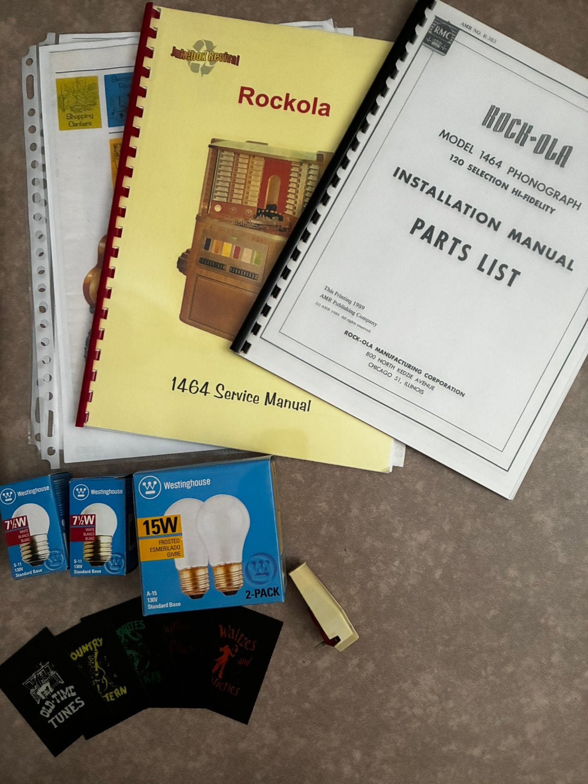 Jukebox service manuals Rockola 1464, Wurlitzer 1100 e.d., Verzamelen, Ophalen of Verzenden, Gebruikt, Wurlitzer