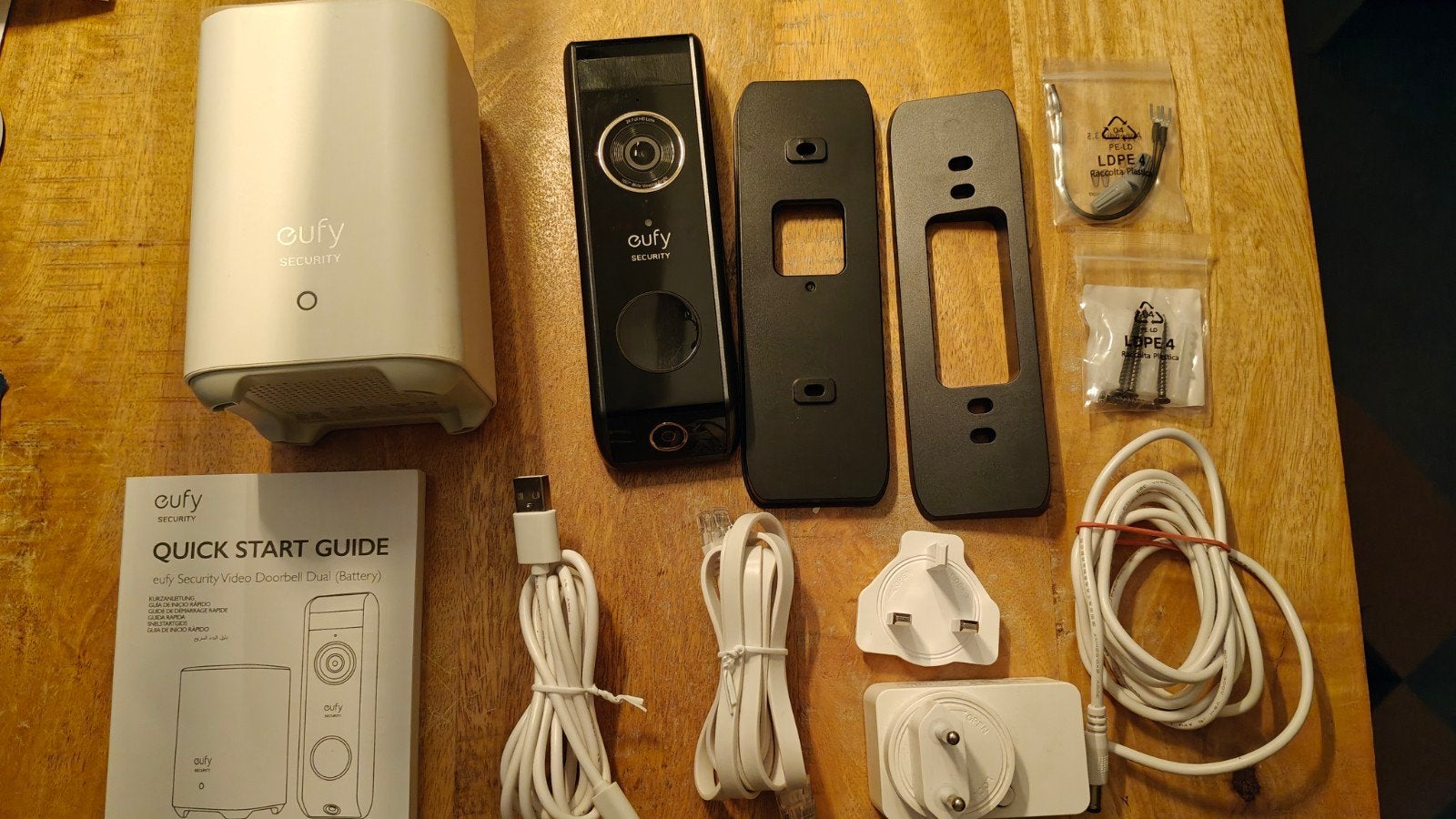 Eufy Security Dual Camera Video Deurbel (Batterij), Ophalen of Verzenden, Compleet systeem, Beweging, Draadloos
