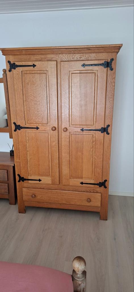 Houten kledingkast, Ophalen, Gebruikt, 150 tot 200 cm, 150 tot 200 cm