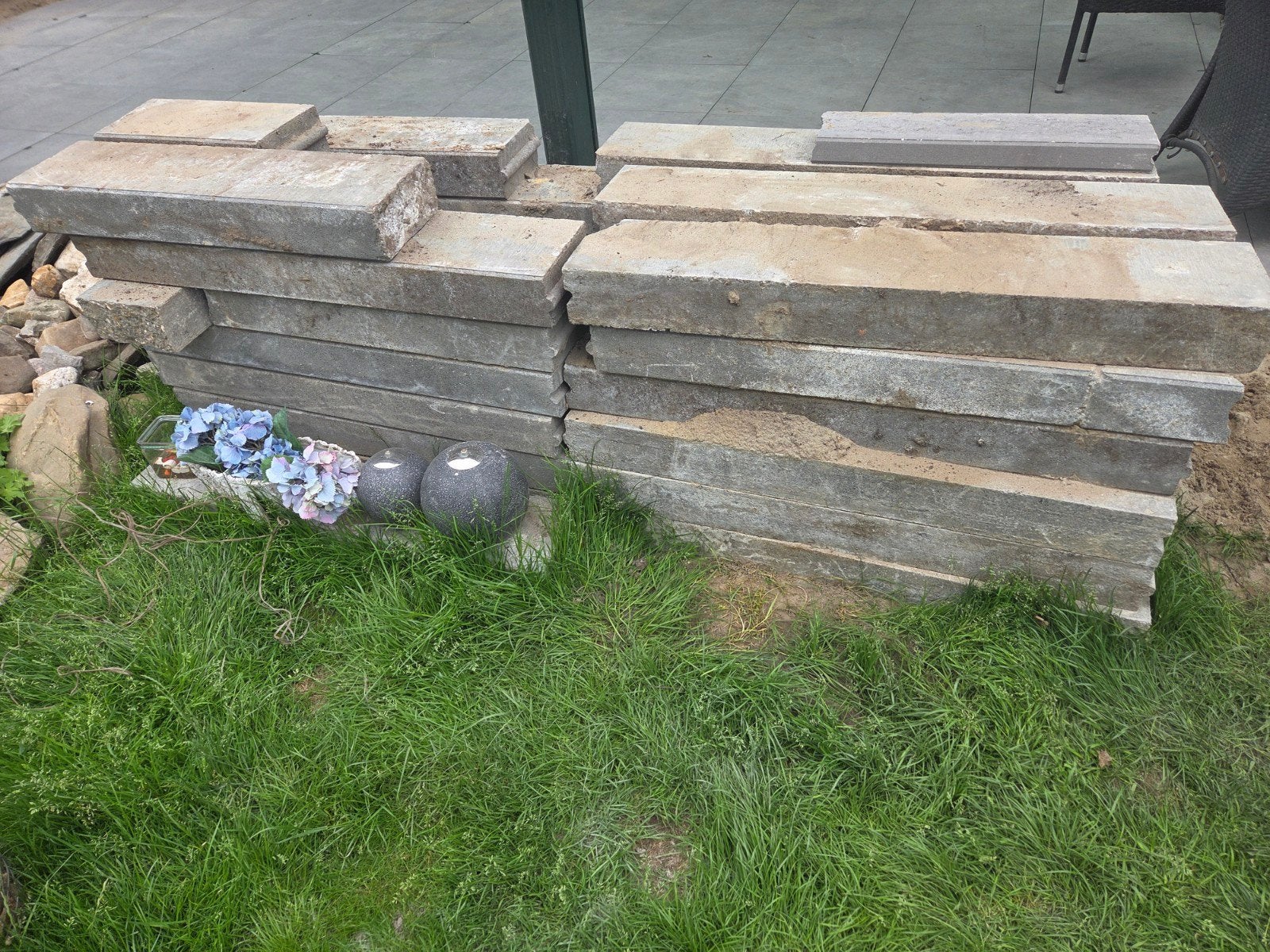 Opsluitbanden 10x20x100 en diverse passtukken, Tuin en Terras, Ophalen, Gebruikt, Beton, Overige typen