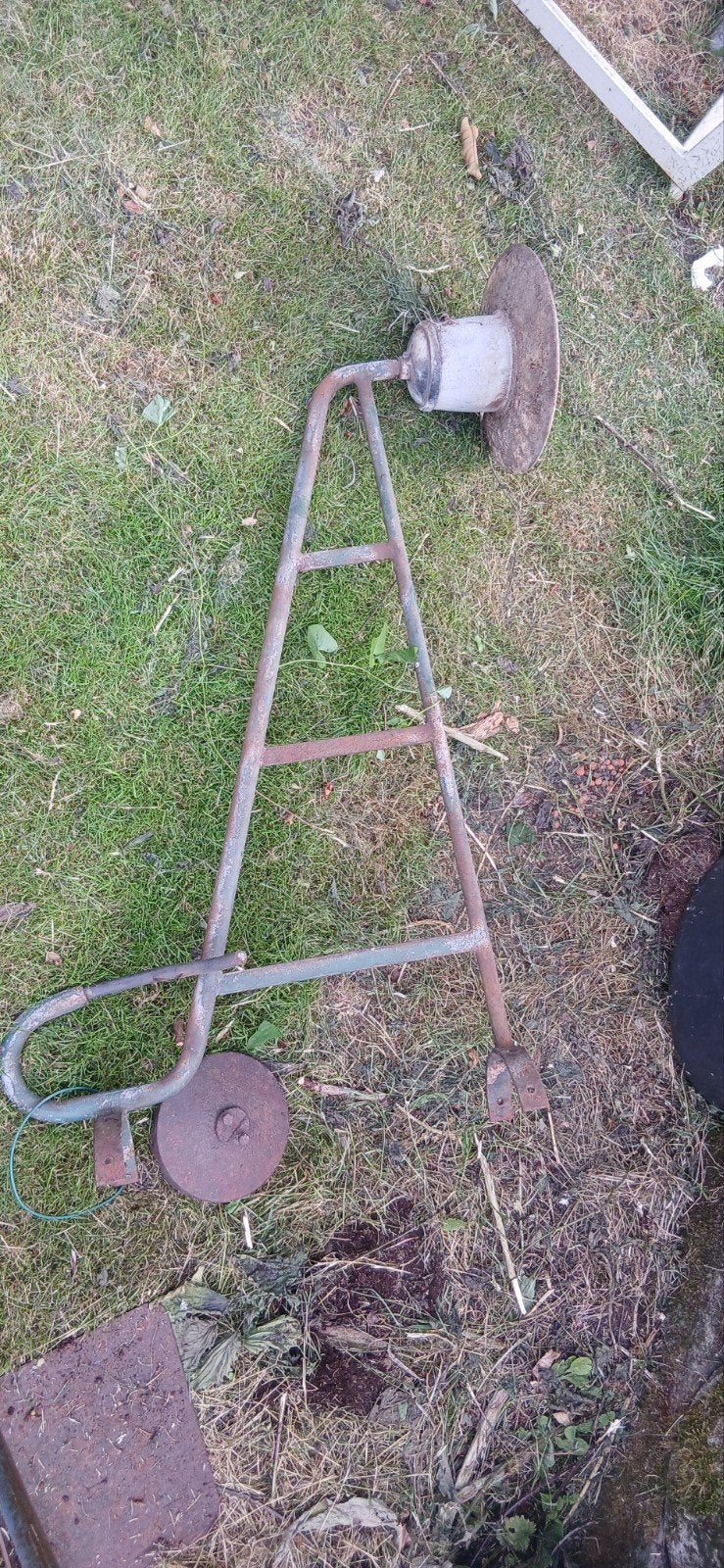 Oude lantaarn voor aan houten paal, Ophalen of Verzenden