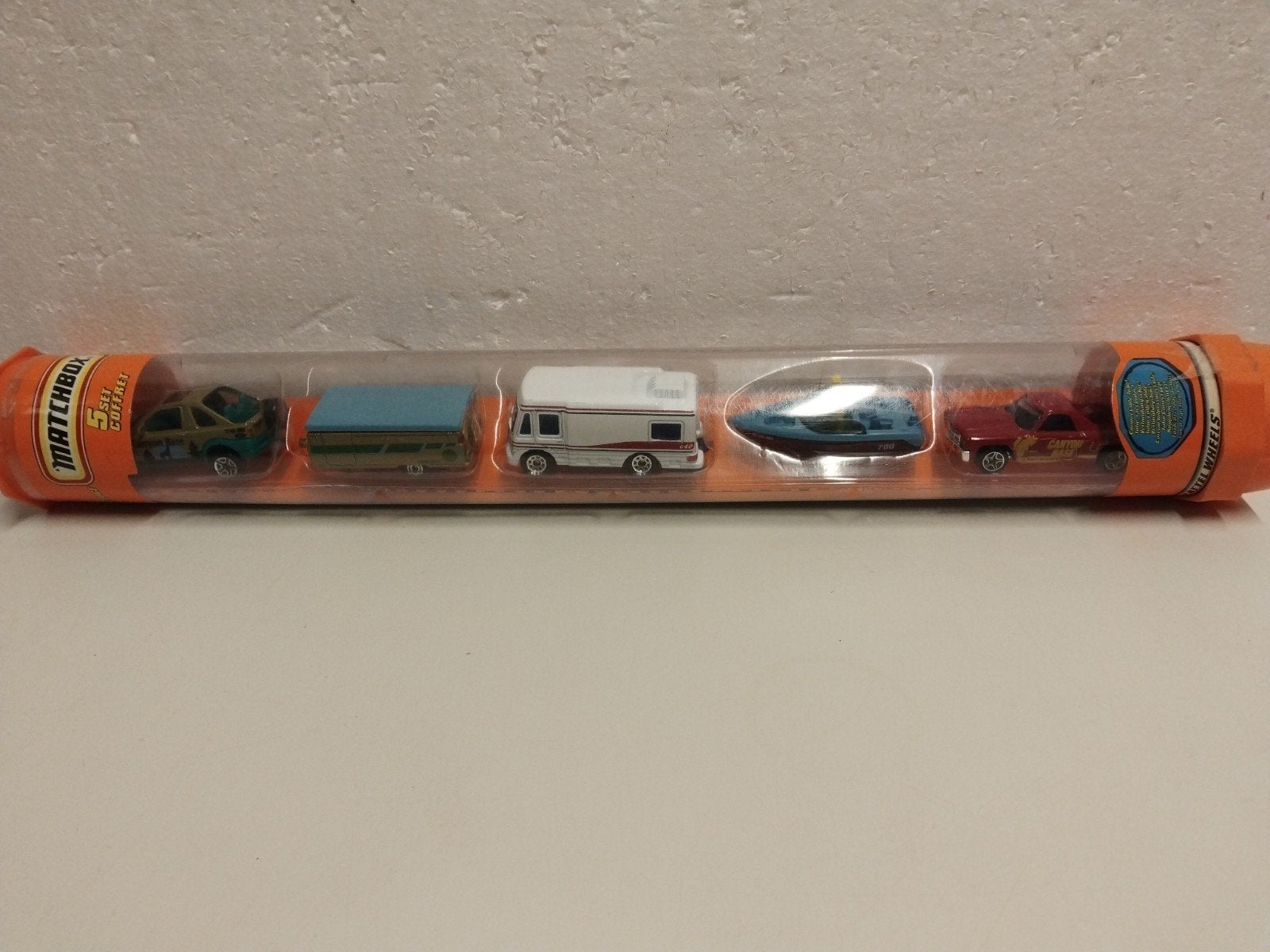 Matchbox 5 set Coffret koker div EL Camino Range Rover Trail, Ophalen of Verzenden, Zo goed als nieuw, Auto