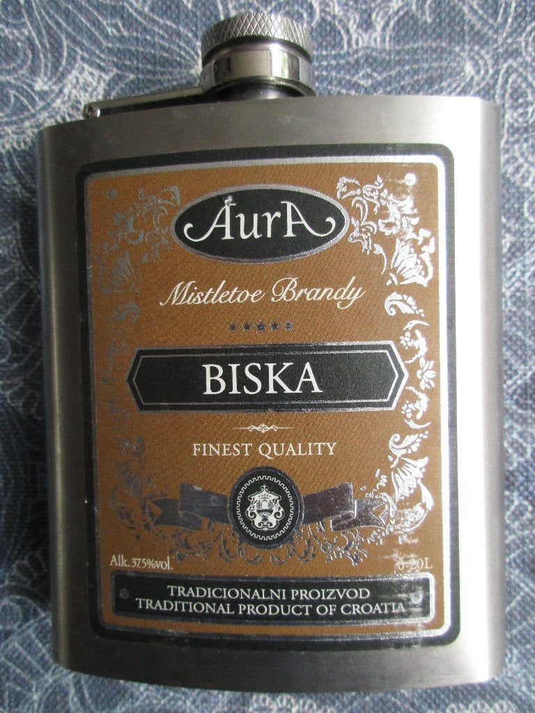 lege heupfles Aura Biska 200 ml, Caravans en Kamperen, Ophalen of Verzenden, Gebruikt