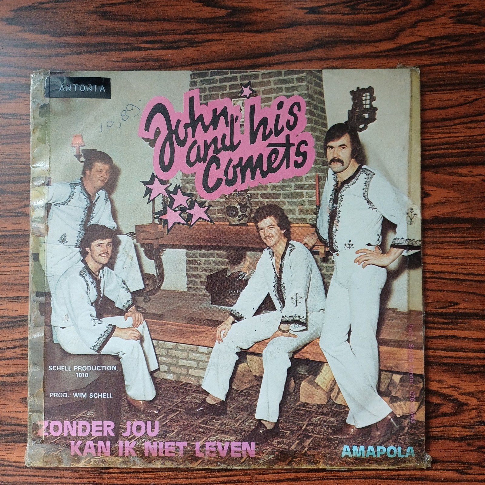 John and his Comets - Zonder Jou Kan Ik Niet Leven (7 inch), Ophalen of Verzenden, Gebruikt, 7 inch