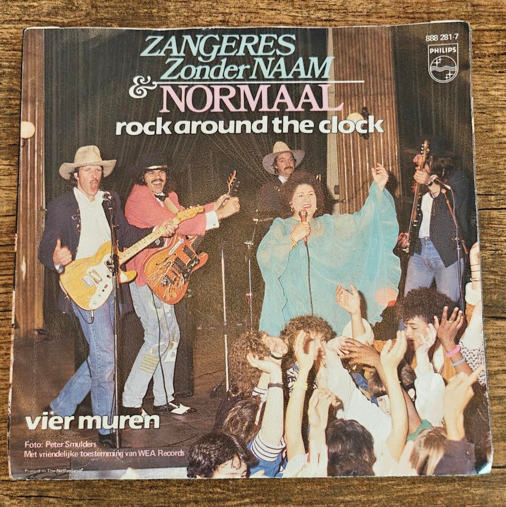 Zangeres Zonder Naam & Normaal - Rock Around The Clock, Cd's en Dvd's, Vinyl Singles, Ophalen, Gebruikt, Fotohoes, 7 inch
