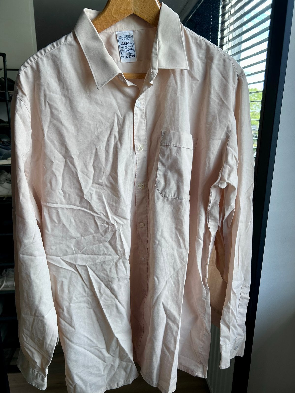 Lichtroze overhemd, maat 43/44 (XL), Ophalen of Verzenden, Gedragen, Roze, Halswijdte 43/44 (XL)