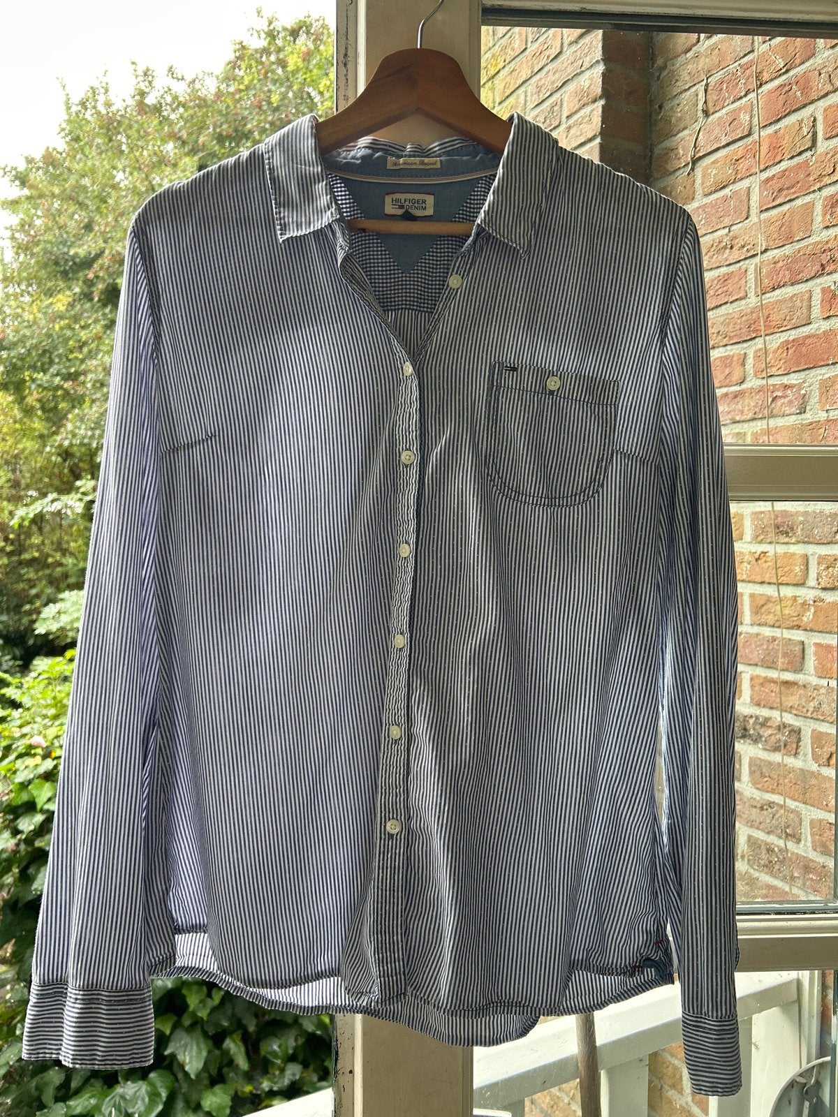 Hilfiger Denim gestreept overhemd - Maat XL, Kleding | Dames, T-shirts, Blauw, Maat 46/48 (XL) of groter, Ophalen of Verzenden