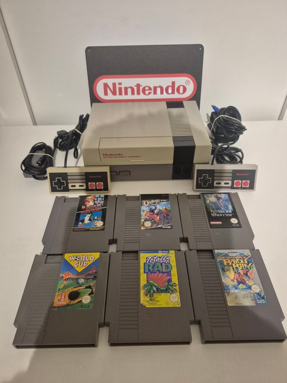 nintendo set met spellen, Verzenden, Gebruikt, Met 2 controllers, Met games