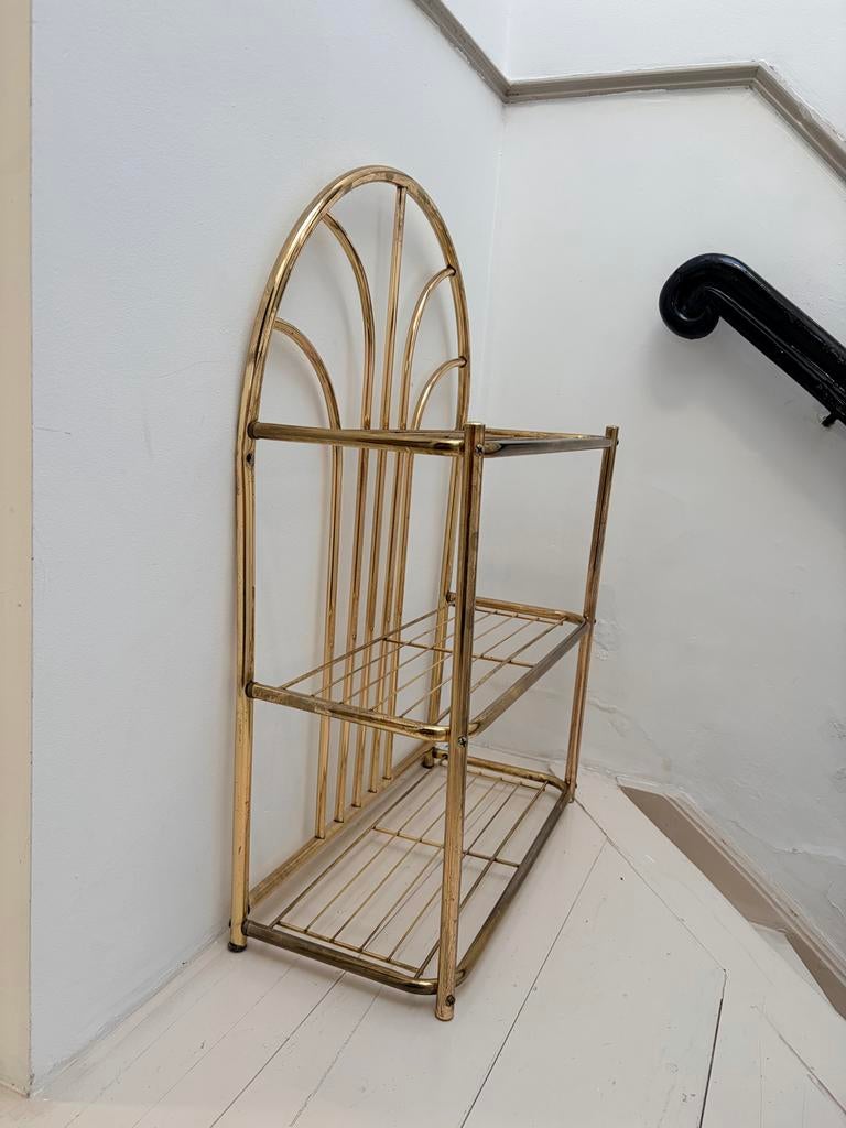 Hollywood Regency Etagaire - Messing Rek, Huis en Inrichting, Ophalen, Gebruikt