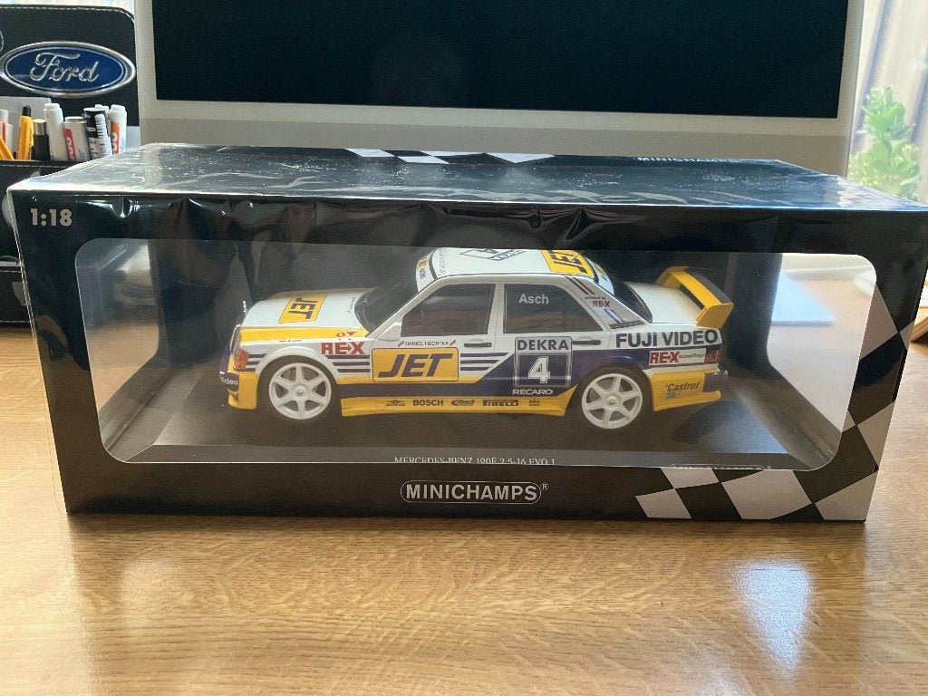 Mercedes 190 E 2.5 16v Evo1 DTM 1989 nr 4  1/18 Minichamp, Ophalen of Verzenden, Nieuw, Auto, MiniChamps