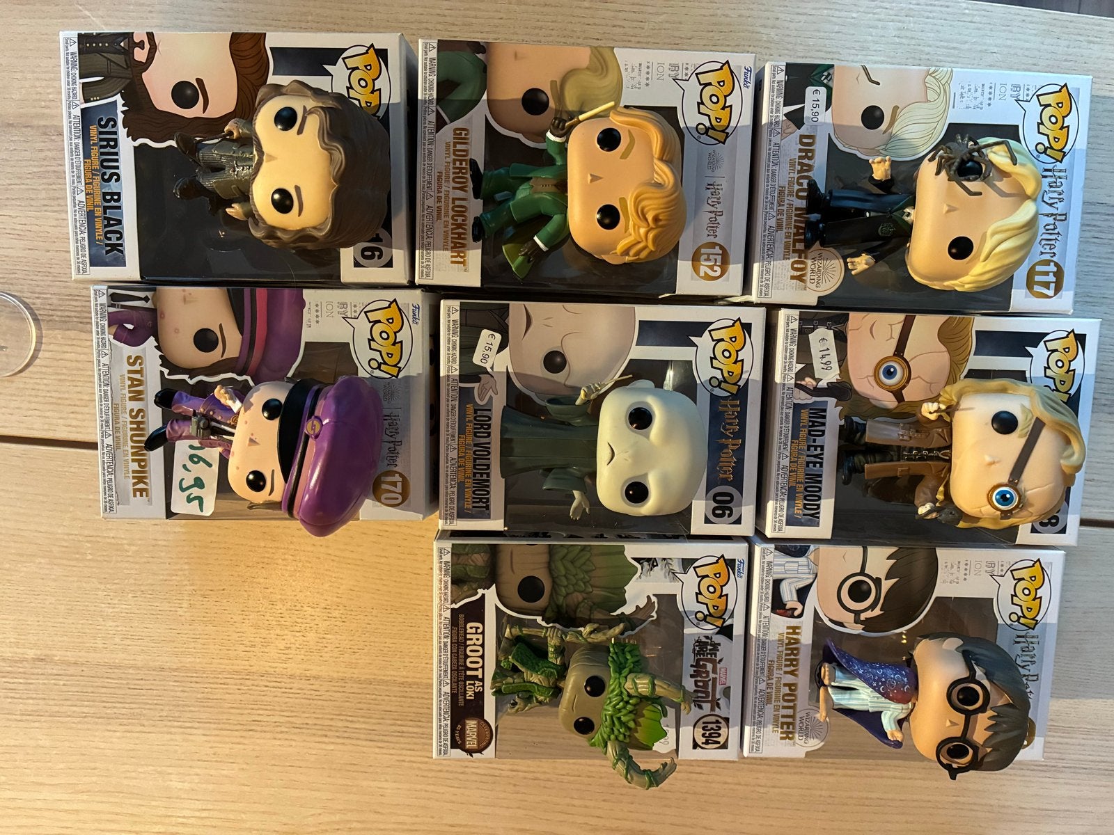 Harry Potter Funko Pop! verzameling + groot marvel, Ophalen, Zo goed als nieuw