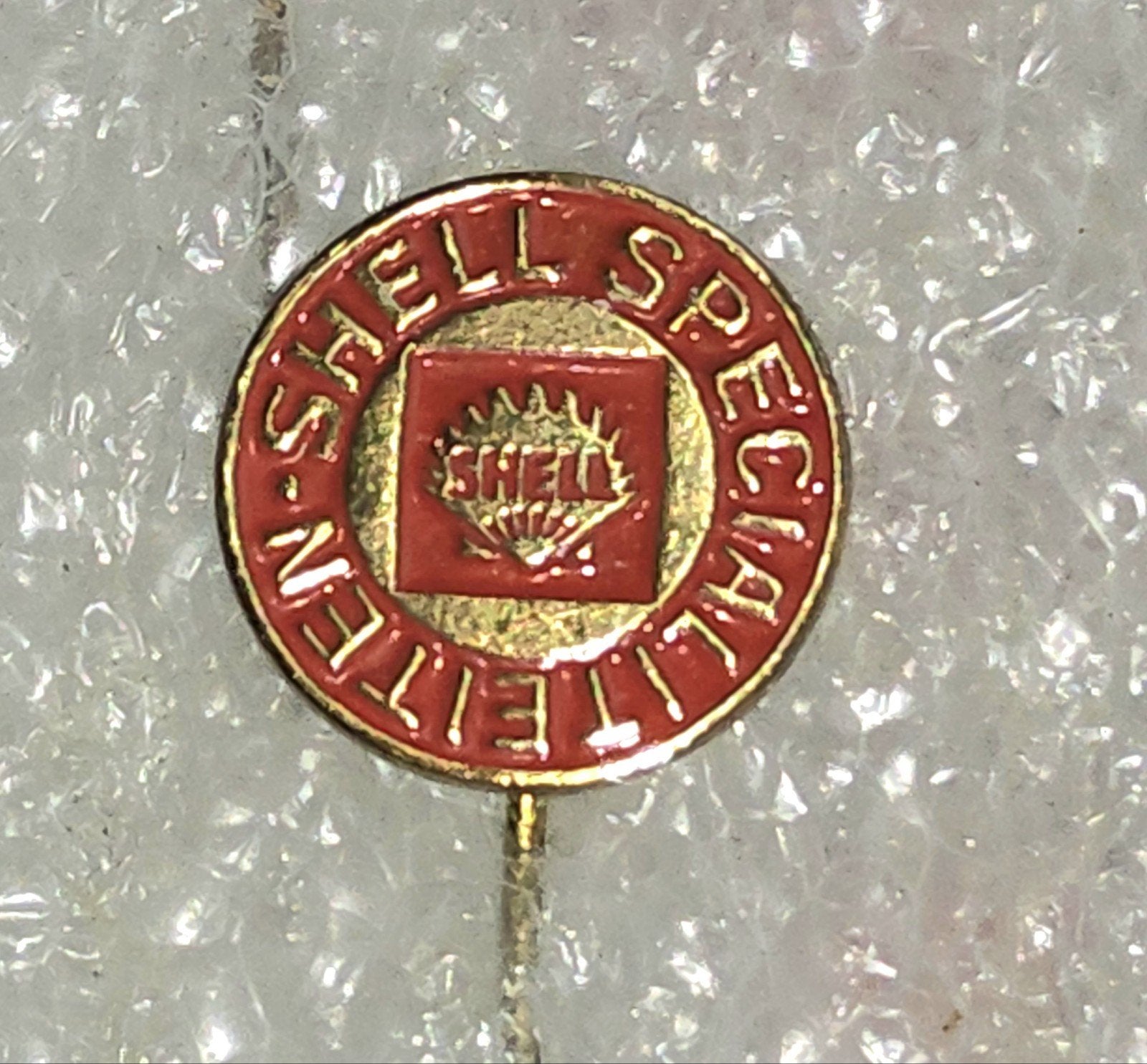 Vintage Shell Specialiteiten Speldje, Verzamelen, Ophalen of Verzenden, Gebruikt, Merk, Speldje of Pin