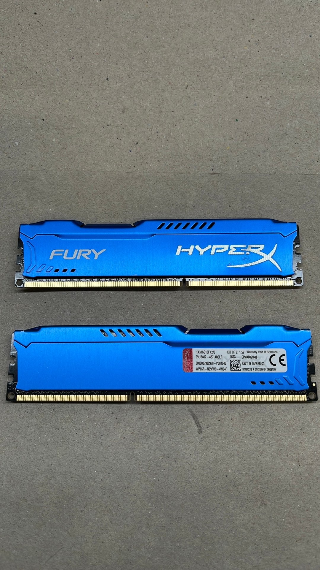 HyperX 8GB (2x4GB) DDR3-1600 CL10 Desktop RAM Kit, Computers en Software, DDR3, Ophalen of Verzenden, Zo goed als nieuw, Onbekend