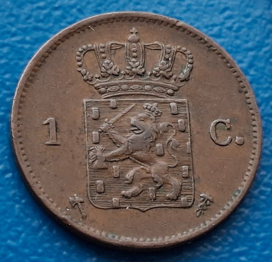 * Nederland 1 cent 1875 - Willem III, Ophalen of Verzenden, Koning Willem III, 1 cent, Losse munt