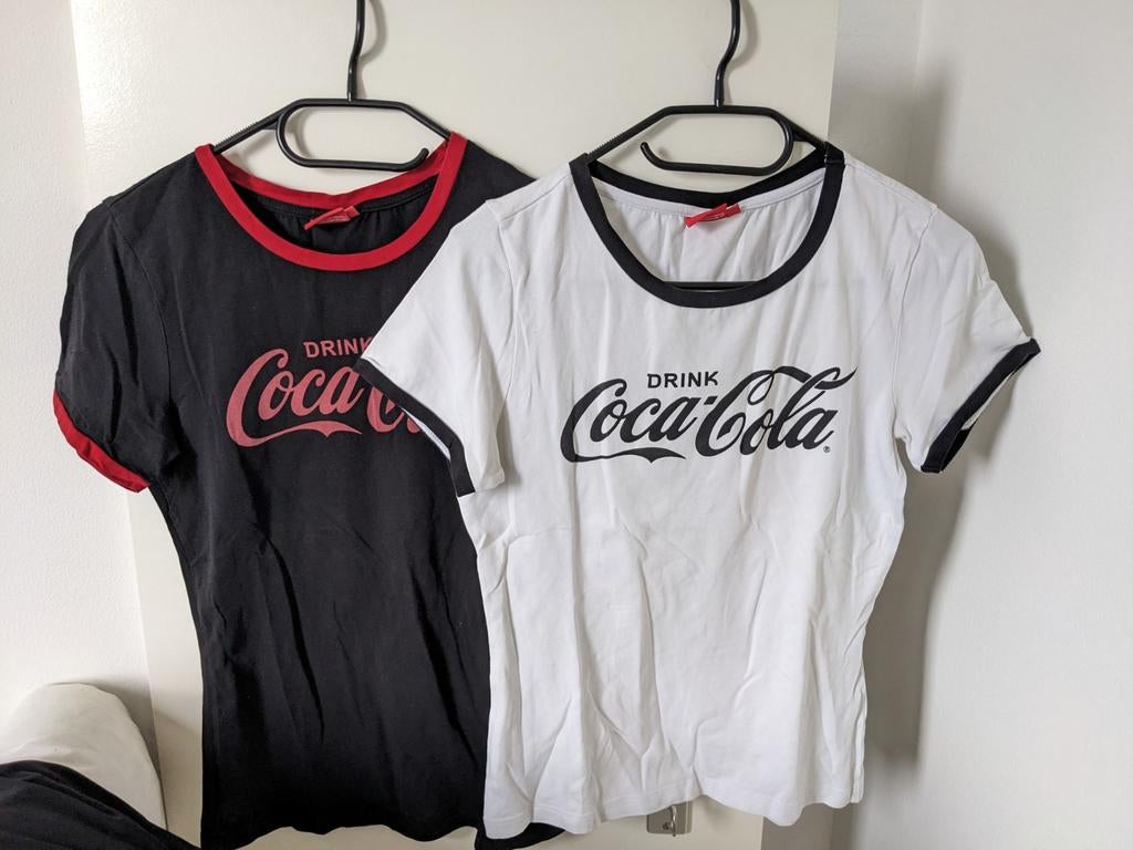 Coca Cola shirts Maat M, Kleding | Dames, Ophalen of Verzenden, Zo goed als nieuw, Maat 38/40 (M), Korte mouw