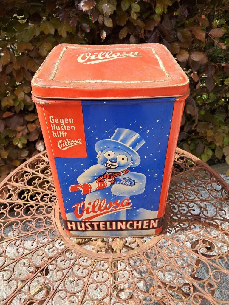 Mooi uit verzameling geleefd vintage blik Villosa, Verzamelen, Blikken, Ophalen of Verzenden, Gebruikt, Overige