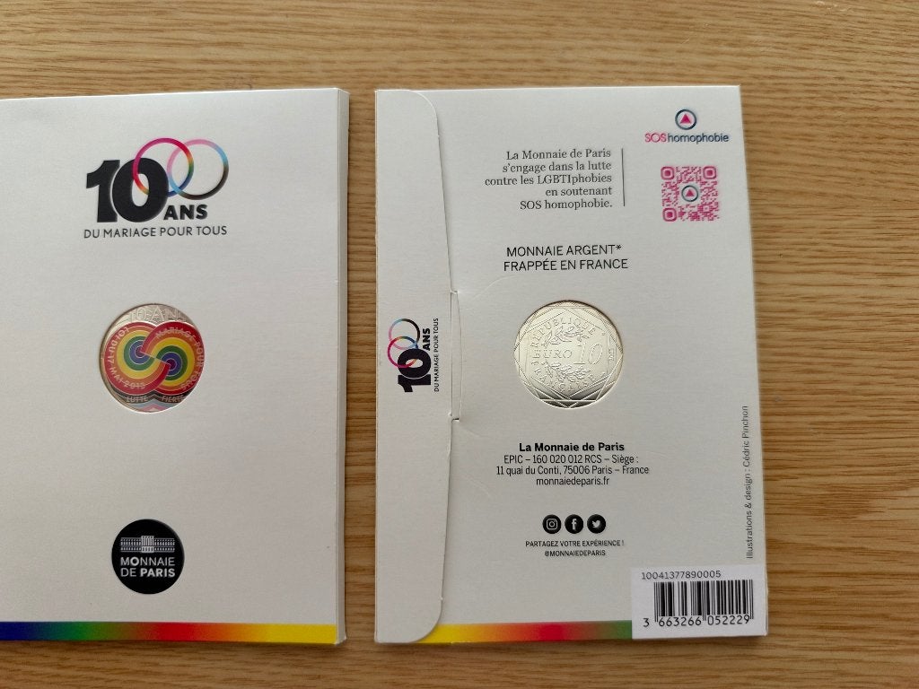 10 euro munt Frankrijk (2 stuks), Ophalen of Verzenden, Frankrijk, 10 euro