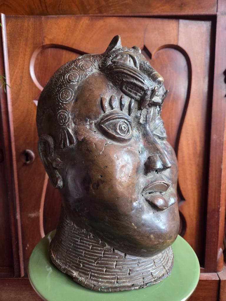 Afrikaans brons hoofd  ife, Ophalen of Verzenden