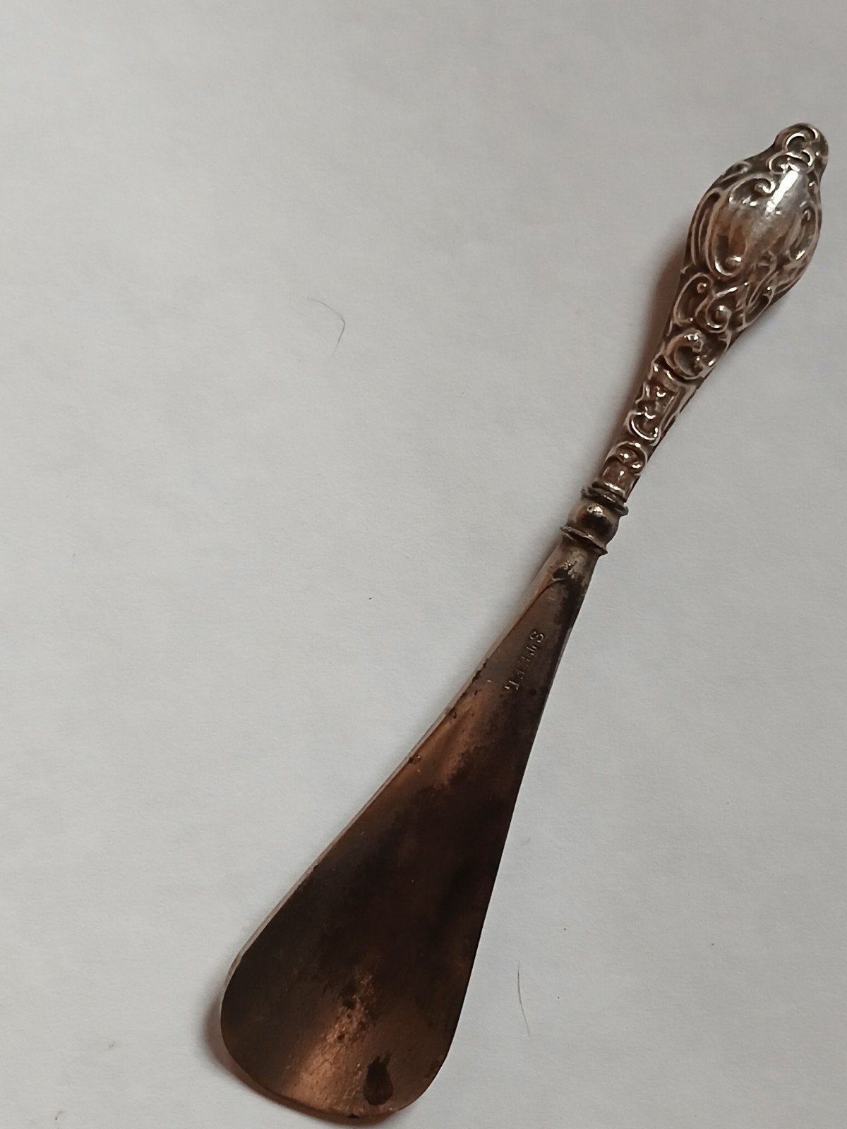 antiek oud zilver schoenlepel engels verzamelzilver heft, Antiek en Kunst, Ophalen, Zilver