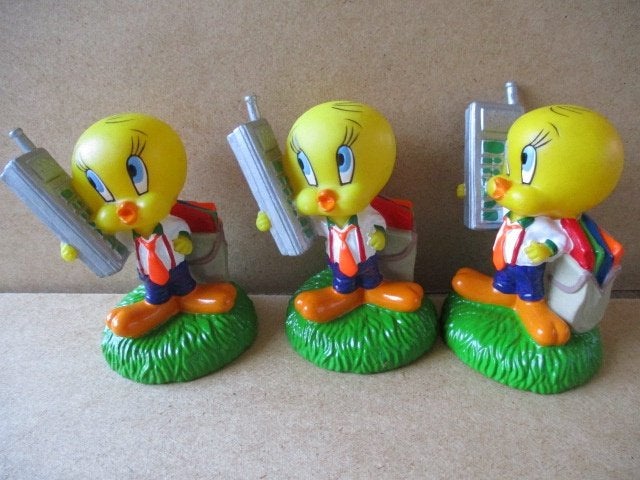 adv10575 tweety figuurtje 2, Verzamelen, Ophalen, Looney Tunes, Gebruikt, Beeldje of Figuurtje