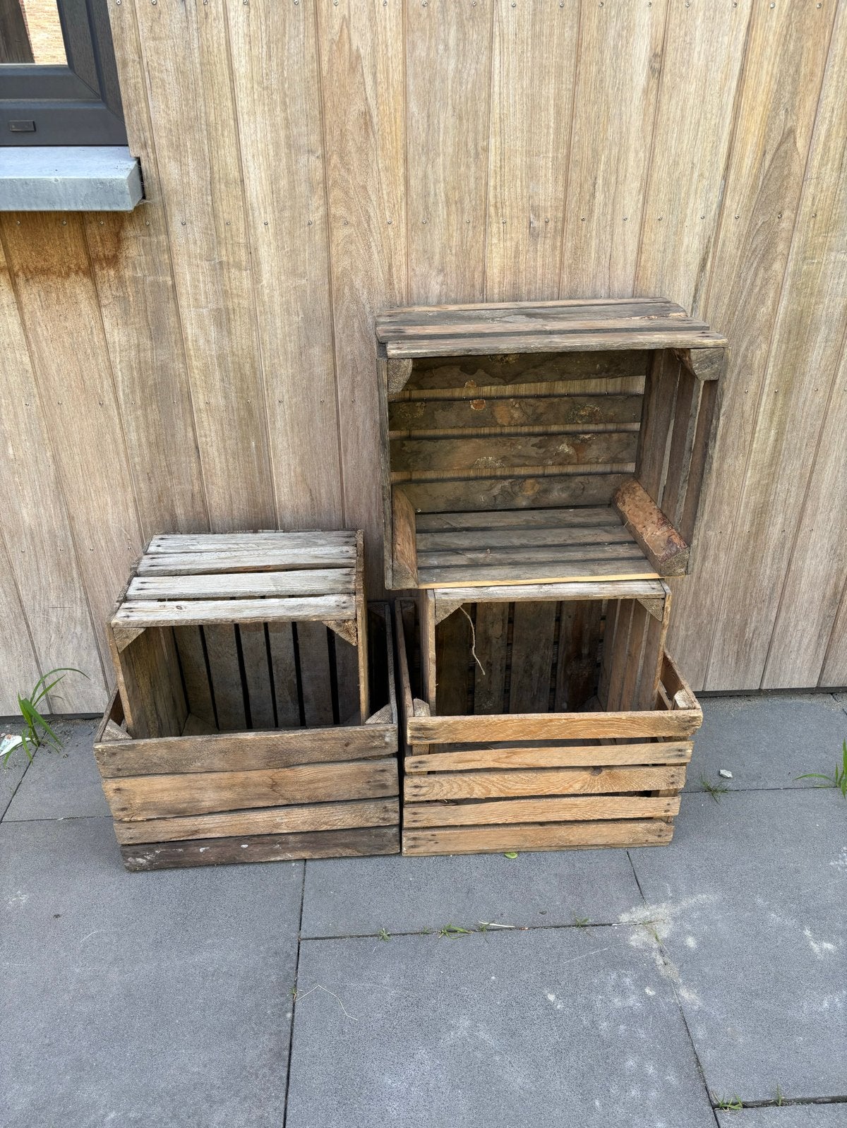 Houten fruitkisten, Ophalen, Gebruikt
