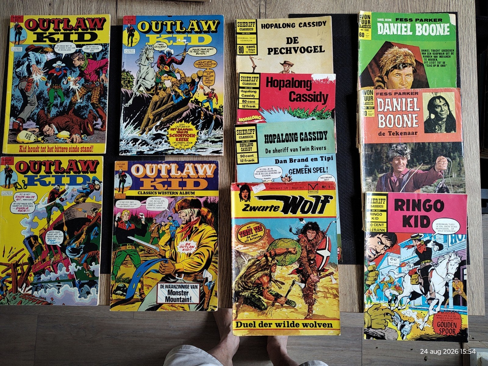 Diverse stripboeken:Outlaw Kid, Hopalong Cassidy, Daniel Boo, Boeken, Meerdere stripboeken, Ophalen of Verzenden, Gelezen, Diverse auteurs