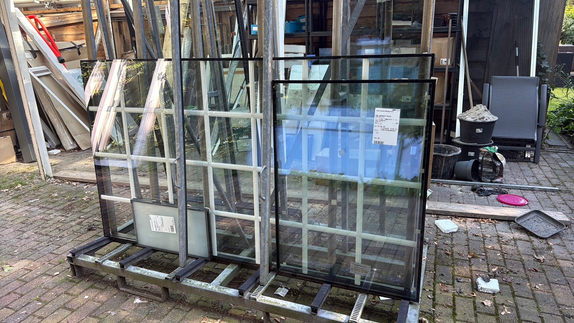 Triple ruit met roede verdeling wit ral 9010, Ophalen, Zo goed als nieuw, Overige typen