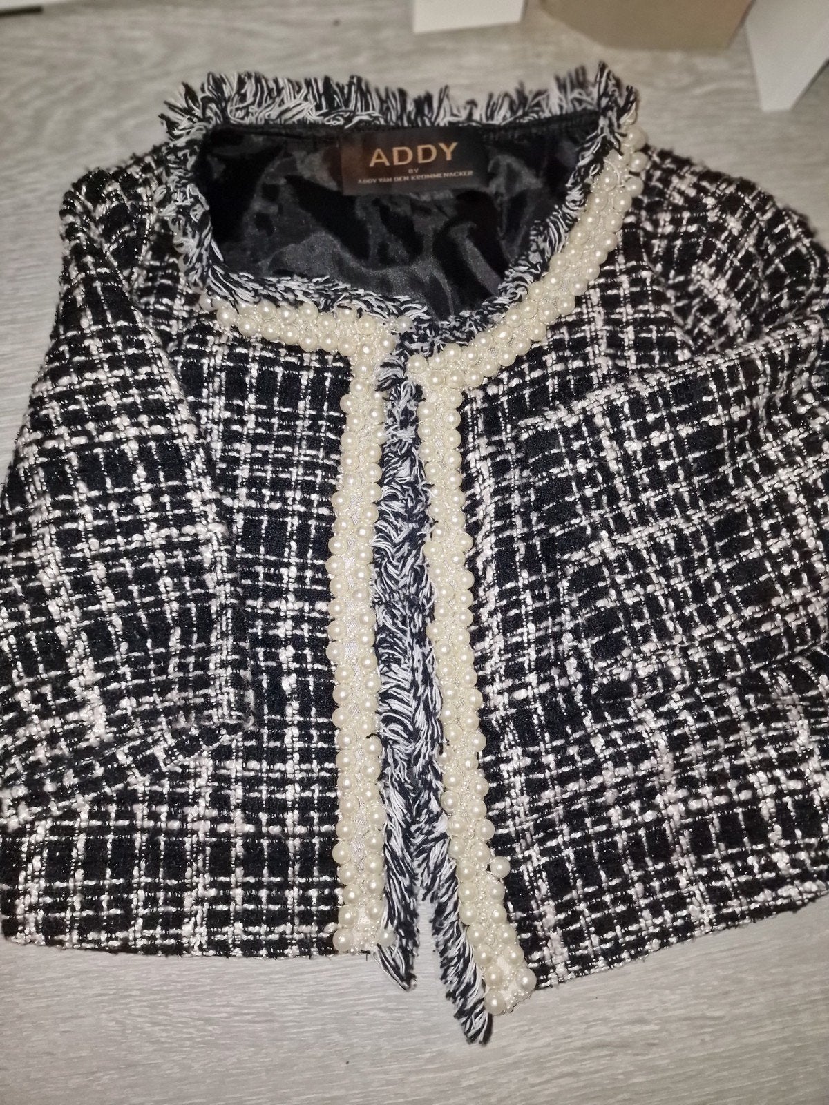 Nieuw Addy Tweed Jasje met Parels - Nooit Gedragen, Addy, Ophalen of Verzenden, Nieuw, Zwart