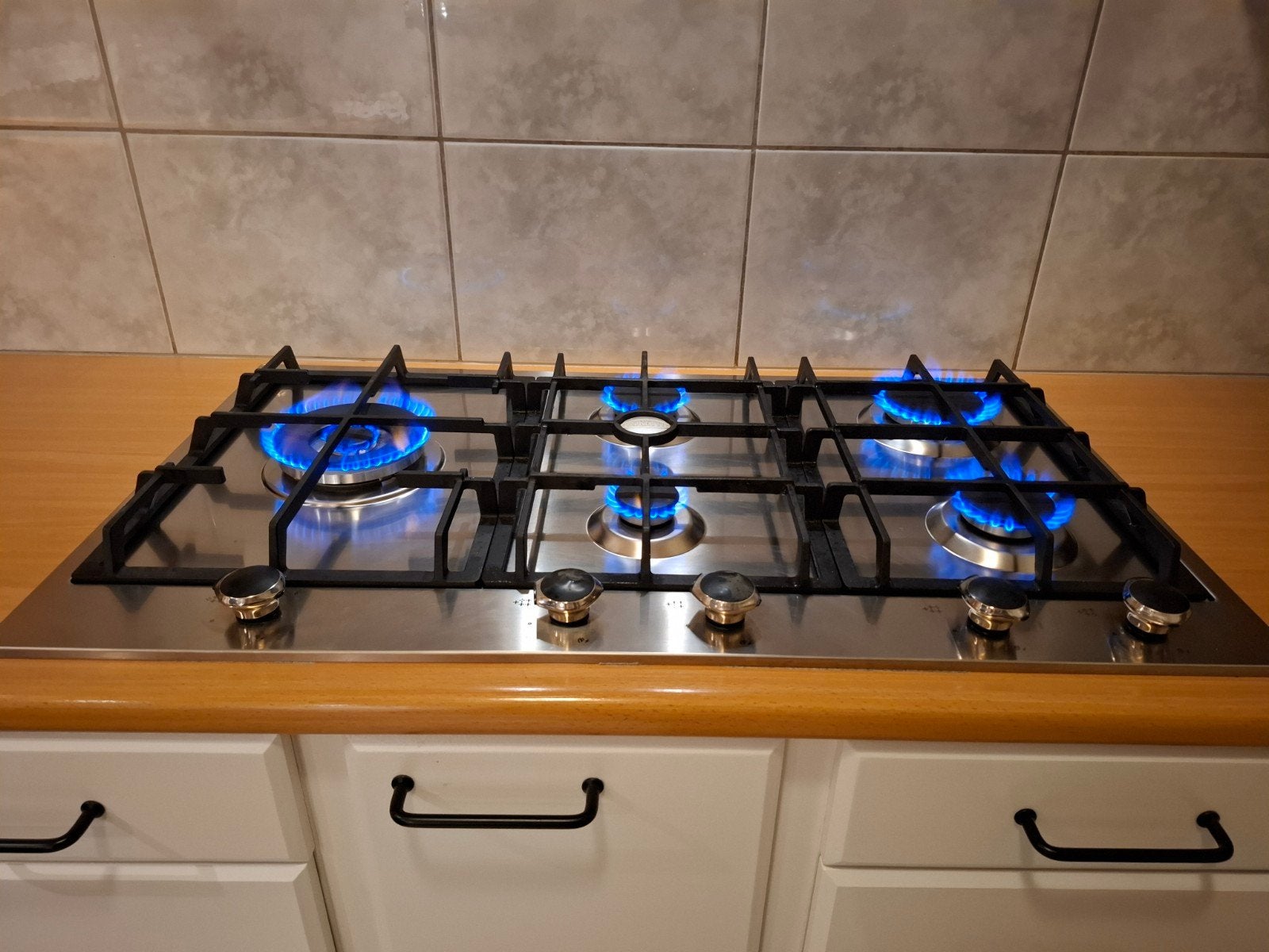 Boretti gas kookplaat 5 pitten, Ophalen, Gebruikt, Inbouw, Gas