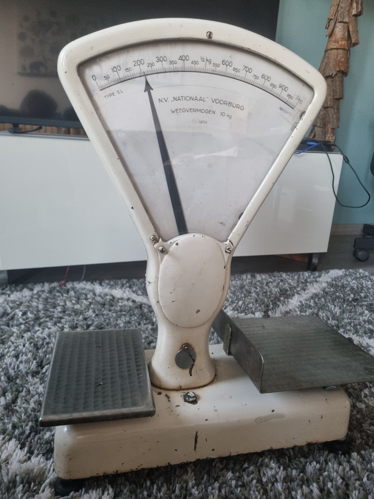 Vintage N.V. Nationaal Voorburg Weegschaal 10kg - 1954, Ophalen