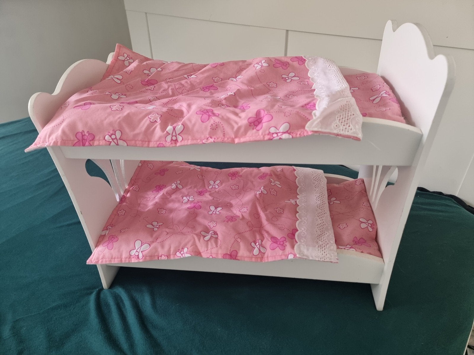 Poppen stapelbed met roze beddengoed, Ophalen, Zo goed als nieuw, Overige typen